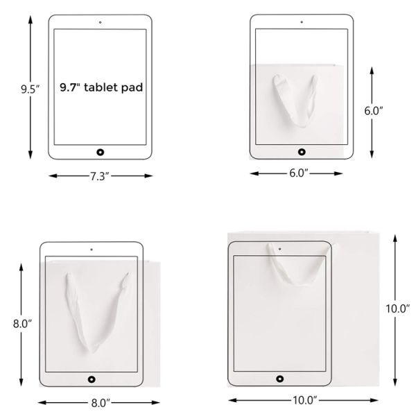 Foldable Strong White Flat Bottom Costume Clothing Jewelry Gift Shopping Cardboard Box Paper Bags