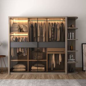 Cupboard Sliding Door Portable Wardrobe Closet Luxury Modern