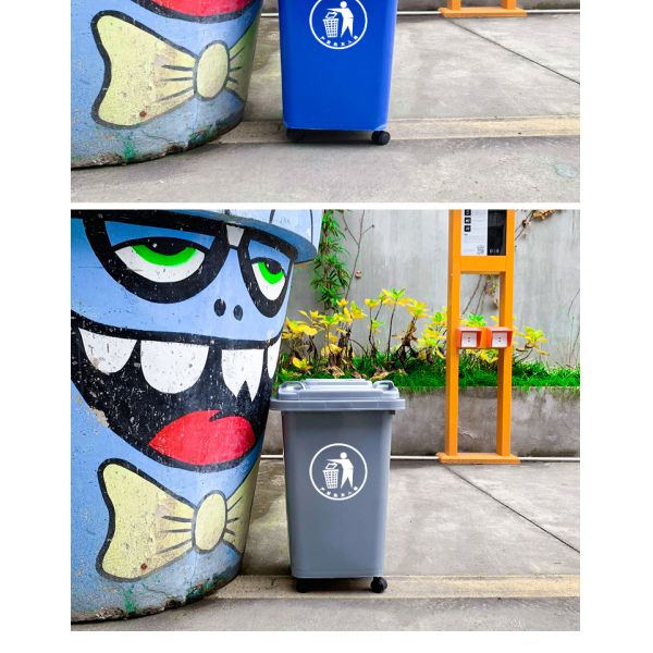 Outdoor Environmental protection Household Kitchen Large square Sanitation Commercial Plastic Classification Bucket with Lid