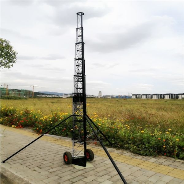 50ft 15m 8 Sections Telescopic Cell On Wheel Tower
