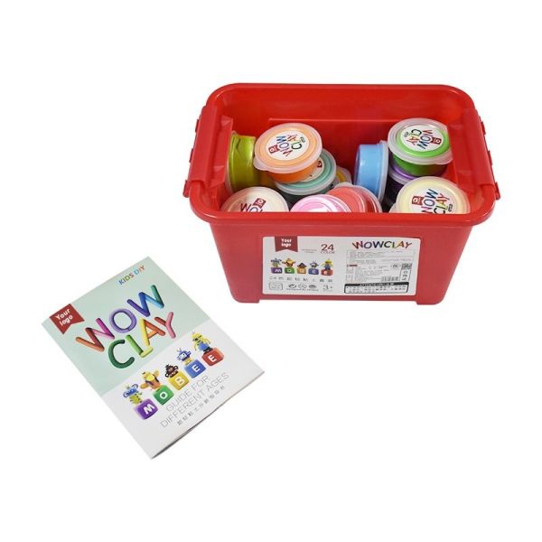 Children 24 Colors Coloured Modelling Clay Large Package Ultralight Kids Gift Toy Set