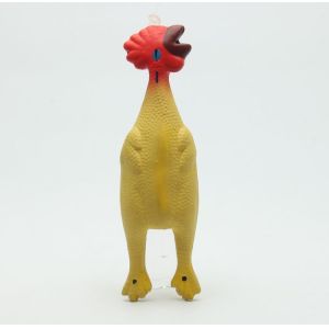 China Yellow Interactive Noise Making Rubber Chicken Dog Toy ODM Service on sale