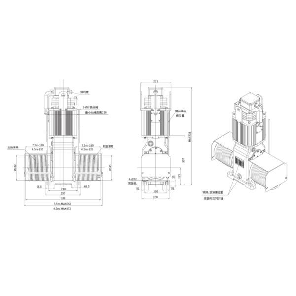 DC110V Brake Voltage Gearless Traction Machine For Safe And Stable Elevator Operation