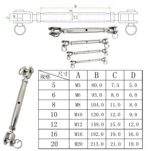 Durable European Type Stainless Steel Closed Body Eye Bolt Turnbuckle for Wax
