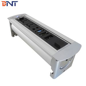 Automatic Desktop Multimedia Outlet Silver With 1* VGA / 1* HDMI