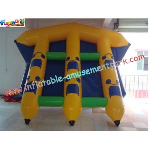 Quality Customized 0.9MM PVC Tarpaulin Inflatable Boat Toys Towable Flyfish For 6 Person Use for sale