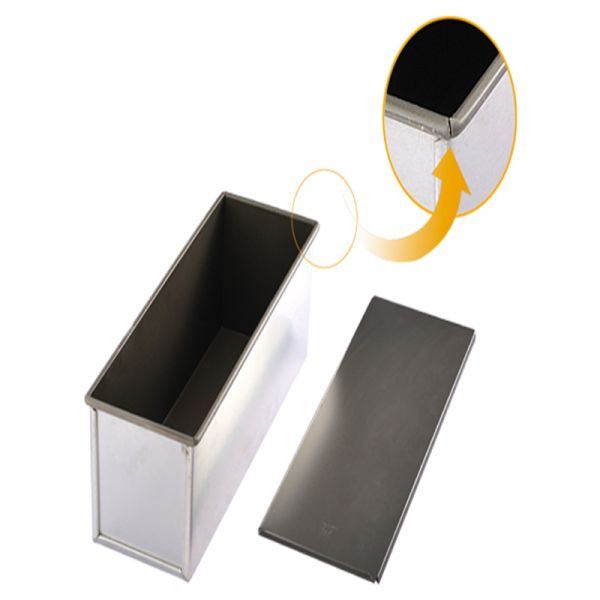 Rk Bakeware China-Corrugated Nonstick Aluminum Pullman Bread Loaf Pan Loaf Tin