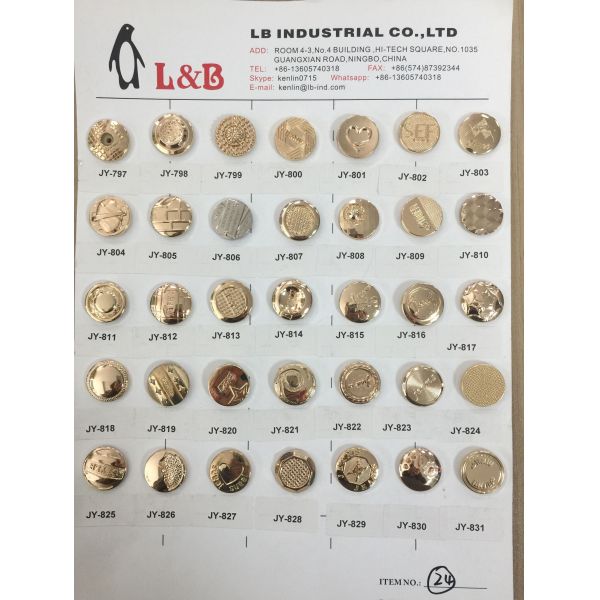 Manufacturer Wholesale Classic antique brass metal Jeans button for jeans