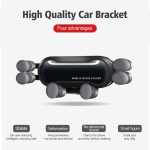 Auto Lock Gravity Car Phone Holder ABS 360 Degree Rotation