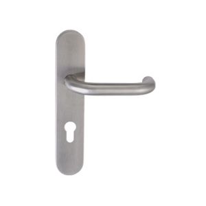 Quality Two Ways Unlock Stainless Steel Lever Door Handles With Plate 307203 for sale