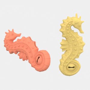 Hot Sale BPA Free Silicone Seahorse Dog Puzzle Toy Egg Puppy Food Slow Feeder