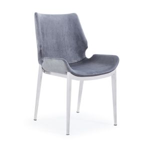 China 62x55x90cm PU Stainless Steel Leg Dining Chairs on sale