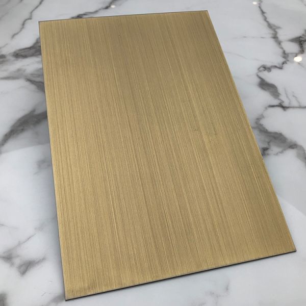 304 316 Hairline Stainless Steel Sheet Pvd Color Brass Copper Finish Stainless Steel Wall Panels