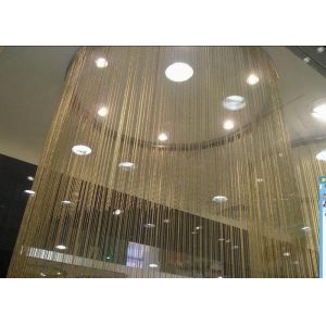 High Strength Aluminum Coil Drapery , Hanging Chain Curtains / Ceiling Curtains