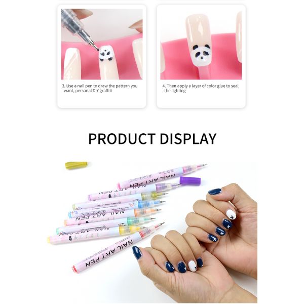 Best Graffiti Nail Pen 12color Acceptable OEM Gel Polish Nail Art Pen for Painting