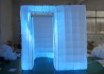 2.5 M Led Inflatable Photo Booth One Door With Color Changing Light