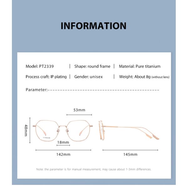 Geometric Round Full Rim Titanium Eyeglasses Prescription Trend