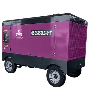 High Pressure Diesel Screw Air Compressor Machine Portable