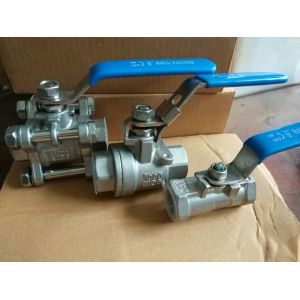 Compact Structure Cast Steel Ball Valve , Screwed Ball Valve PTFE Sealing