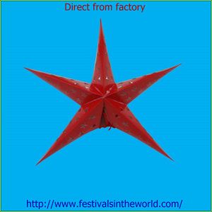 Quality Different size hanging led paper star lantern wholesale for sale