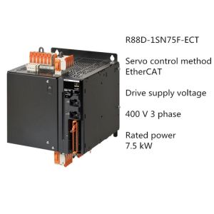 1S Servo Drive Omron EtherCAT Type 7.5KW Three Phase 400VAC R88D-1SN75F-ECT R88D