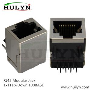 Quality Shielded RJ45 Modular Jack Connector, Through Hole Type, 10/100 Mbps for sale