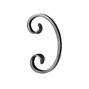 Solid Steel Bar Material Ornamental Iron Parts C / S Scroll Decor For Fence