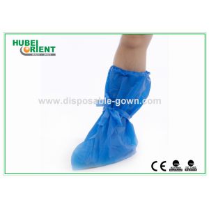 Blue CPE Disposable Boot Covers For Industry / Waterproof Disposable Footwear