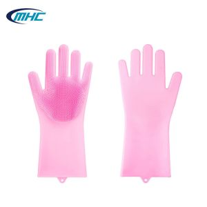 Kitchen Silicone Dishwashing Gloves Reusable Heat Resistant Customized