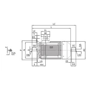 1LE1503-1CB63-4JB4-Z Siemens PLC Low-Voltage Motor 1LE15 Shaft Left