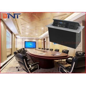 Multi Function Conference Desktop Pop Up Power Socket Box Zinc Alloy Round