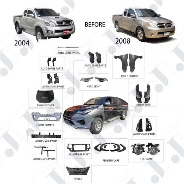 ISO 9001 Hilux Vigo Body Kit For Hilux Vigo Upgrade To New Fortuner Trd 2004 -