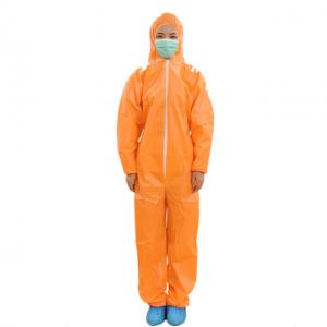 Quality Pp / Sms / Sf Disposable Orange Coveralls For Health Care Free Sample Available for sale