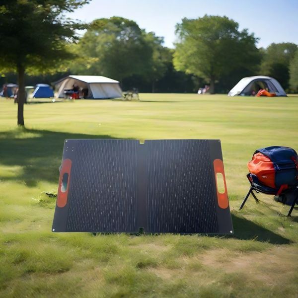 Mono ETFE 2 Fold Solar PV Panel Waterproof 100W with 1.1m MC4 Cable for