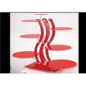 S Shaped Delicate Acrylic Cupcake Display Trays Stand Luxurious For Wedding /