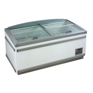 Full Baskets Dividers Cooler Fridge With Sliding Glass Doors