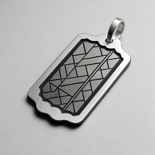 Bespoke Intricate Patterned Stainless Steel Men's Pendant
