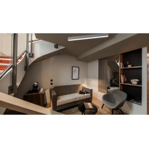 Algeria hotel style apartment furniture of laminate headboard bed with