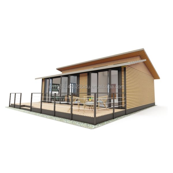 EU Modern 3 Bedroom Flat Pack Container Houses Wooden External Wall and Galvanized Steel Bending 180g for Residential