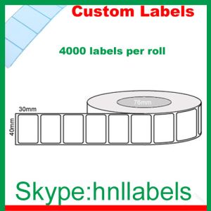 Quality Thermal Transfer Labels 40mmx30mm/1 Plain Transfer Roll Perm, 4,000Lpr, 76mm core for sale