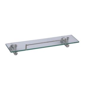 Quality Glass Shelf with rail 83010-Round &amp; SS 304&amp;Brush&amp;Polish for sale