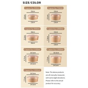 Compostable Sustainable Microwavable Disposable Bowls Kraft Take Out Containers