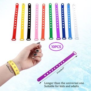 Colorful Silicone Wristband Adjustable Bracelet for Charms and Wrist Strap Shoes