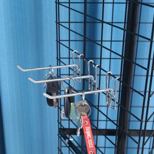 Custom Store Metal Wire Display Racks Hanging Hook Grid Panel Display Rack 35cm