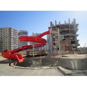 Outdoor Exercise Park Aquatic Water Park Equipment Fiberglass Slide For Outdoor
