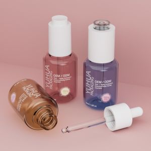 50ml Customizable Serum Dropper Bottles ODM / OEM Clear Oil Serum Plastic Bottle