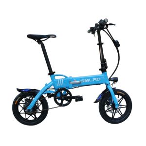 China Blue Small Light Foldable Electric Bicycle 14 Inch Aluminum Alloy on sale