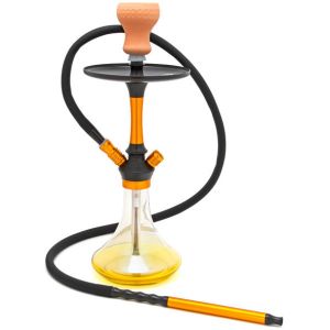 Arabian Aluminum Single Hose Hookah Transparent Table Glass Shisha