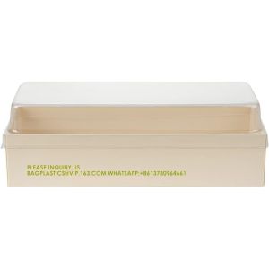 18 Oz Rectangle Long Straight Wooden Containers - Containers Sold Separately,