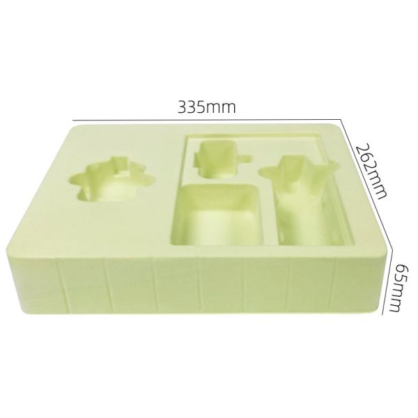 Custom Green Flocked PET Tray for Luxury Skincare Packaging